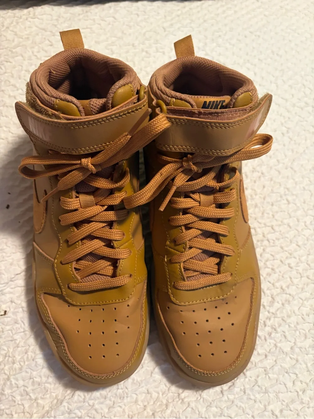 Nike High-Top Sneakers in Brown/Tan